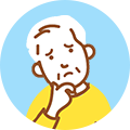男性が悩んでいる様子