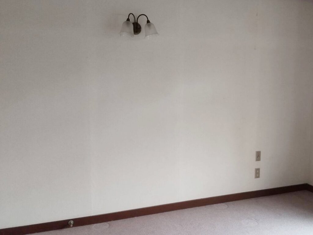 ﾘﾋﾞﾝｸﾞは絨毯でした。ﾌﾛｰﾘﾝｸﾞに張り替えます。