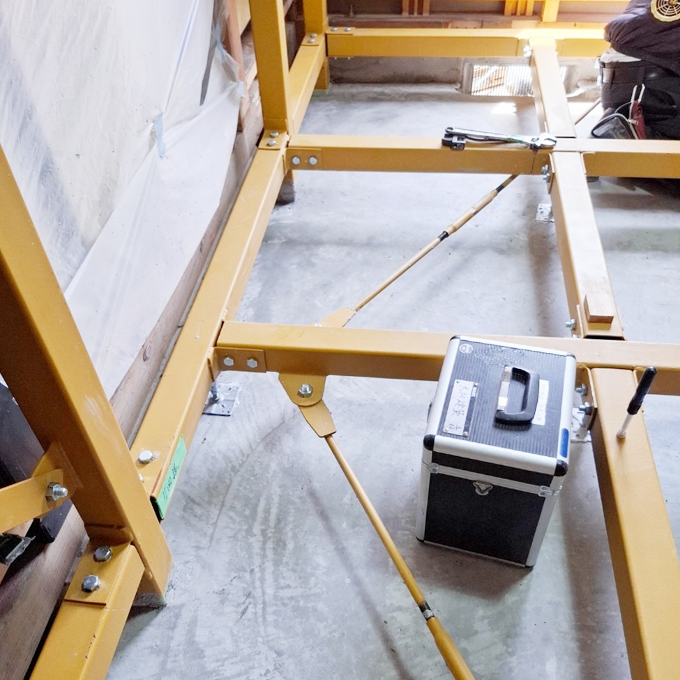 ｺﾝｸﾘｰﾄが乾き、基礎工事完了です。