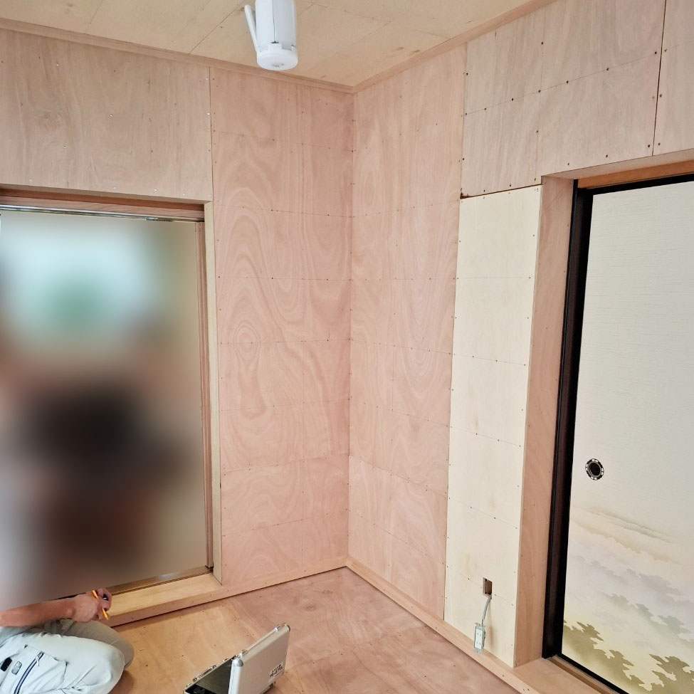 下地作成完了。内装工事をしていきます。