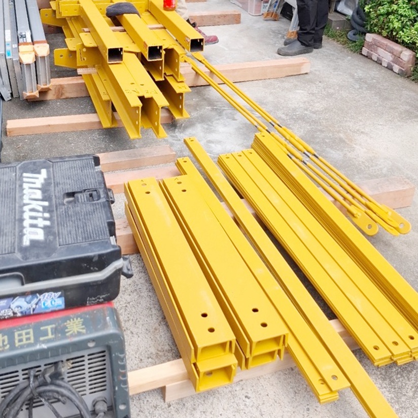 ﾚｽｷｭｰﾙｰﾑとなる鉄骨です。