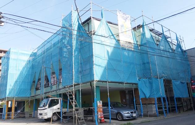キリン住宅　外壁塗装中です