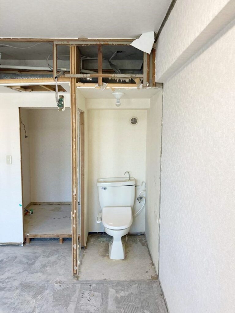 トイレを拡張します。
