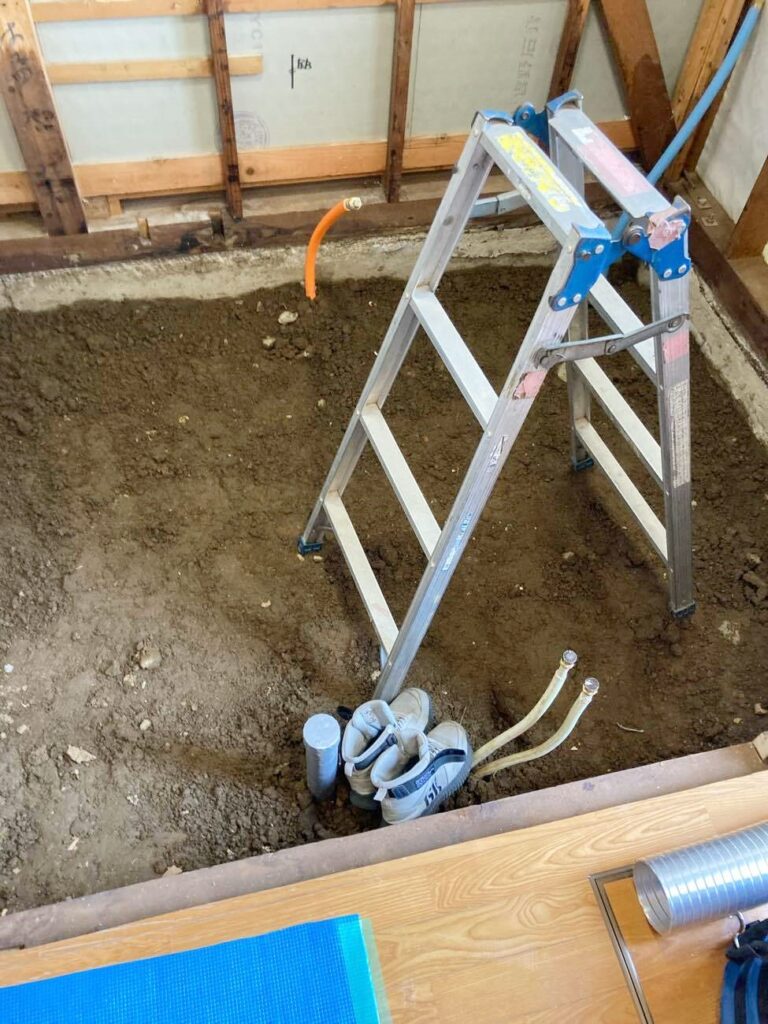 浴室床を解体しました。
