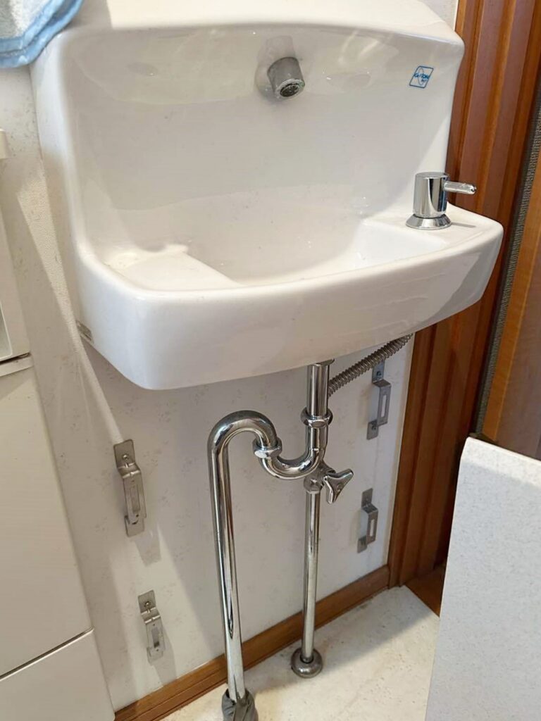 手洗器は再利用します。