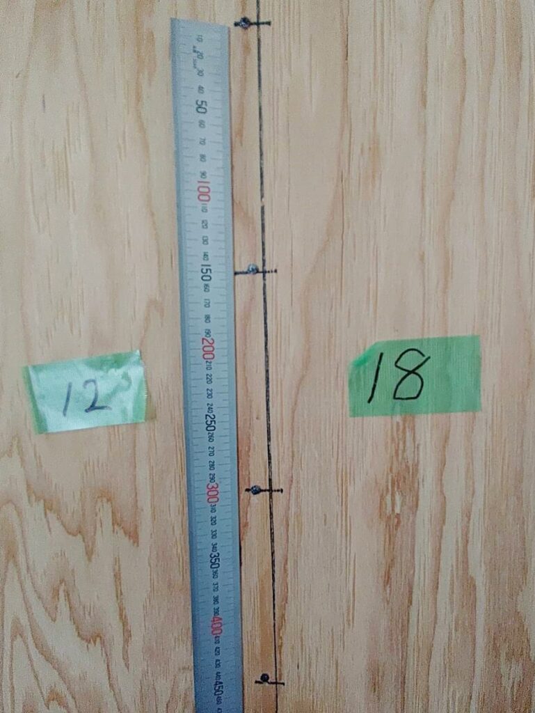 ﾋﾞｽを打つ間隔も耐震補強計画により
しっかりと決められています。