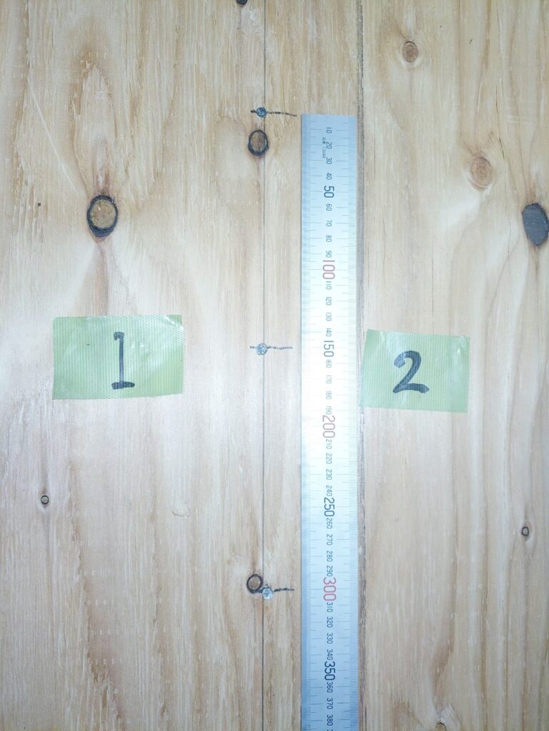 ﾋﾞｽを打つ間隔も耐震補強計画により
しっかりと決められています。