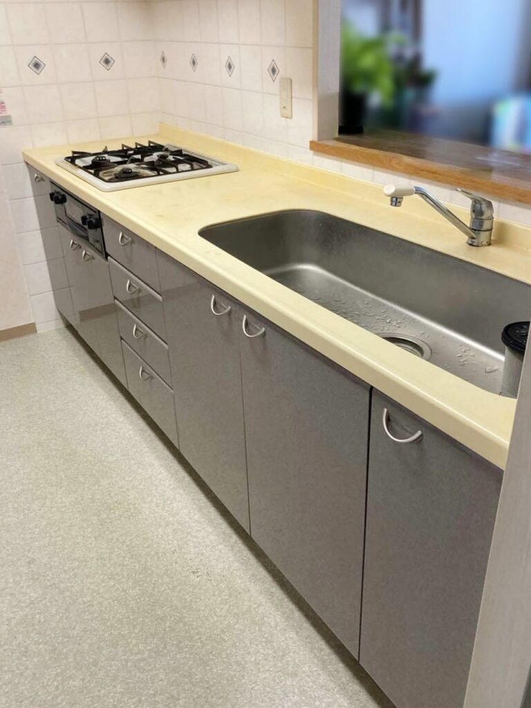 ｼﾝｸが大きく洗い物はしやすいですが、調理ｽﾍﾟｰｽが手狭な印象です。