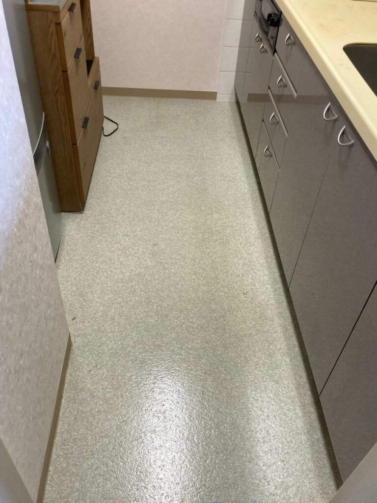 床のｸｯｼｮﾝﾌﾛｱを貼り替えます。