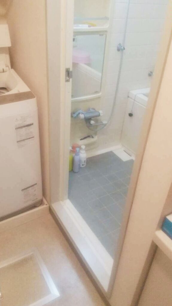 洗面所との間に段差がありました。