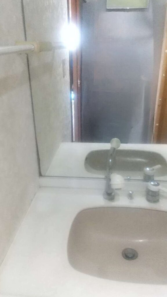 収納のない一面鏡でした。