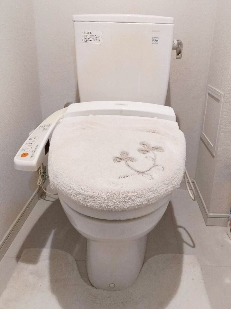 ﾀﾝｸ式ﾄｲﾚ+袖ﾘﾓｺﾝﾀｲﾌﾟの便座で、手狭な印象でした。