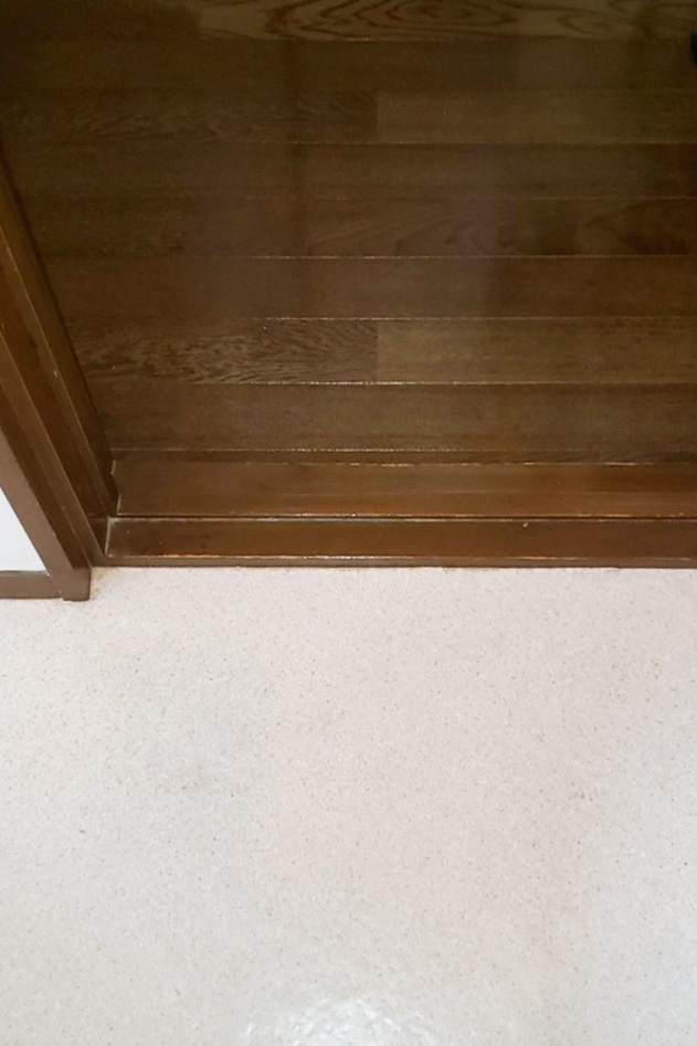 洗面所と廊下の段差。