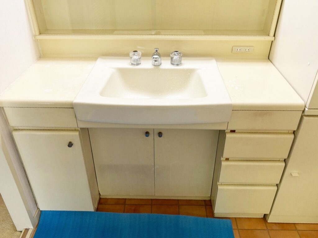 収納量自体は比較的多めでしたが、水栓の温度調節がしづらかったです。